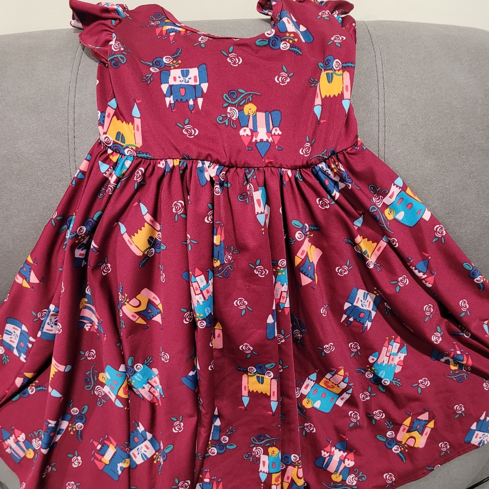 Dot Dot Smile Burgundy Floral Dress